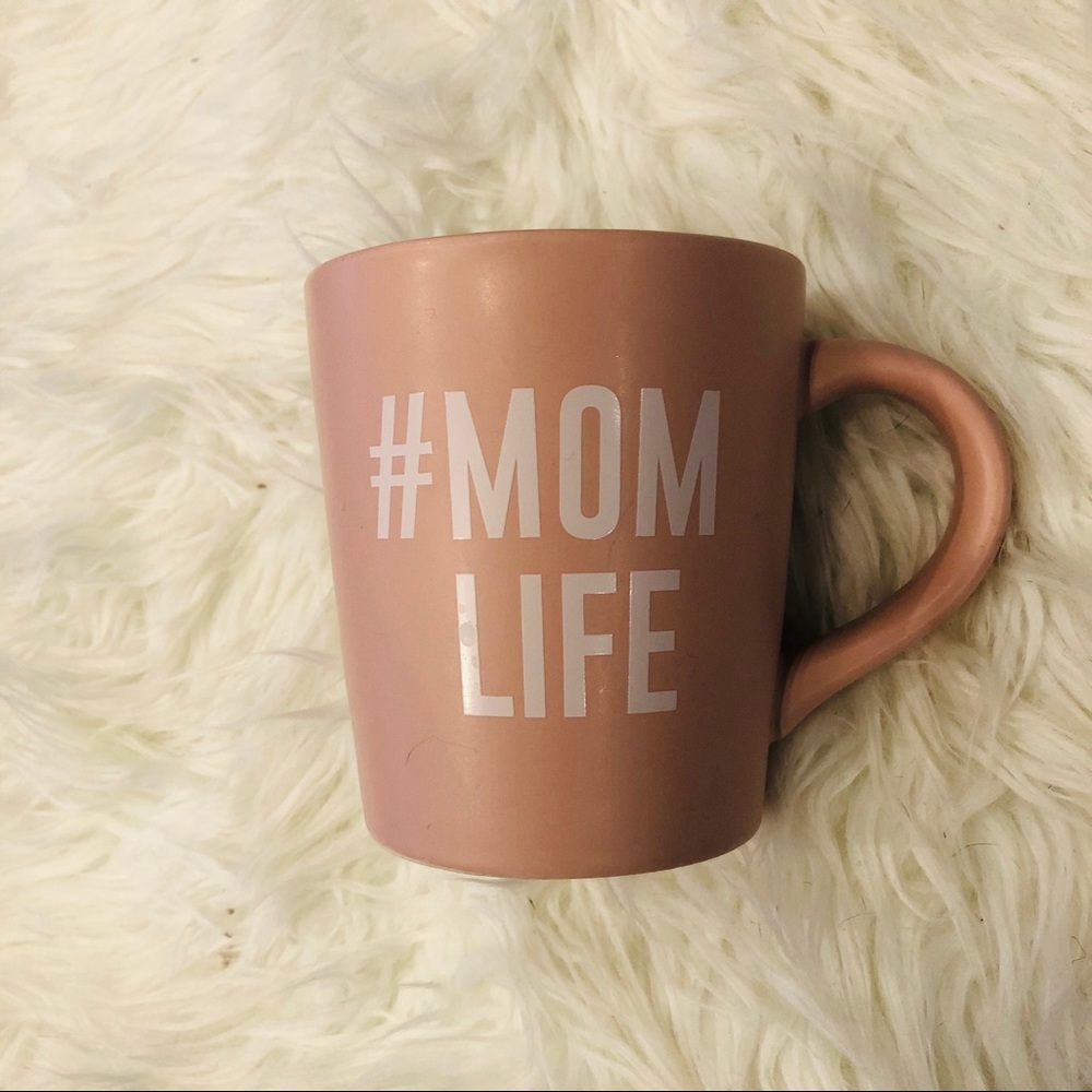 #momlife Pink Ceramic Mug